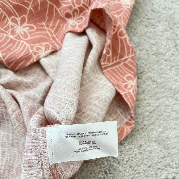 Orvis Womens Floral Sleeveless Linen blend Dress Small Coastal Grandma Lagenlook - Picture 8 of 12